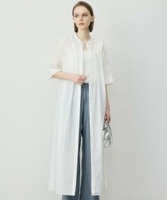 ICB / アイシービー ミニ丈・ひざ丈ワンピース | リネンスラブローン シャツワンピース