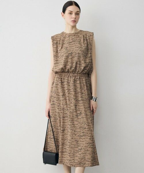 ICB / アイシービー ロング・マキシ丈ワンピース | 【30th ANNIVERSARY】5cityプリント ノースリーブワンピース（バーントアンバー×ブラック）