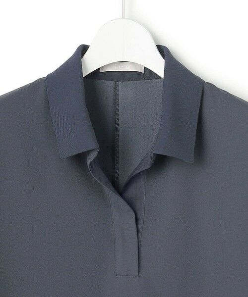 ICB / アイシービー ロング・マキシ丈ワンピース | 【WEB限定】FluidBackSatin ニット衿シャツワンピース | 詳細8