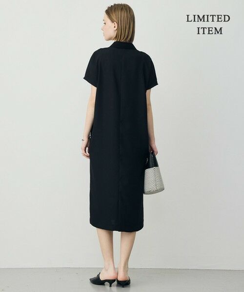 ICB / アイシービー ロング・マキシ丈ワンピース | 【WEB限定】FluidBackSatin ニット衿シャツワンピース | 詳細12
