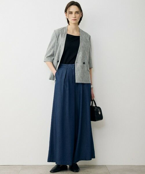 ICB / アイシービー その他パンツ | ナチュラルソフトデニム タックワイドパンツ | 詳細10