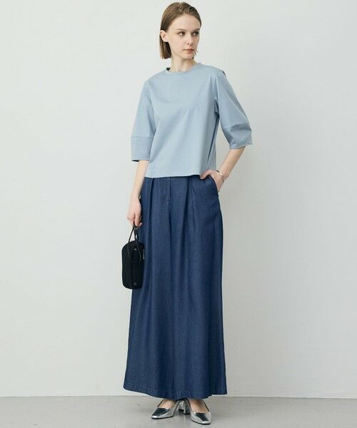 ICB / アイシービー その他パンツ | ナチュラルソフトデニム タックワイドパンツ | 詳細6