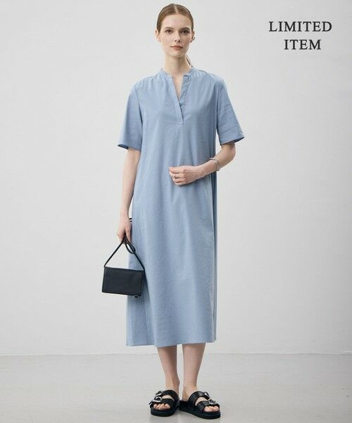ICB / アイシービー ロング・マキシ丈ワンピース | 【WEB限定・丈が選べる】ナチュラルストレッチタフタ 5分袖ワンピース | 詳細1