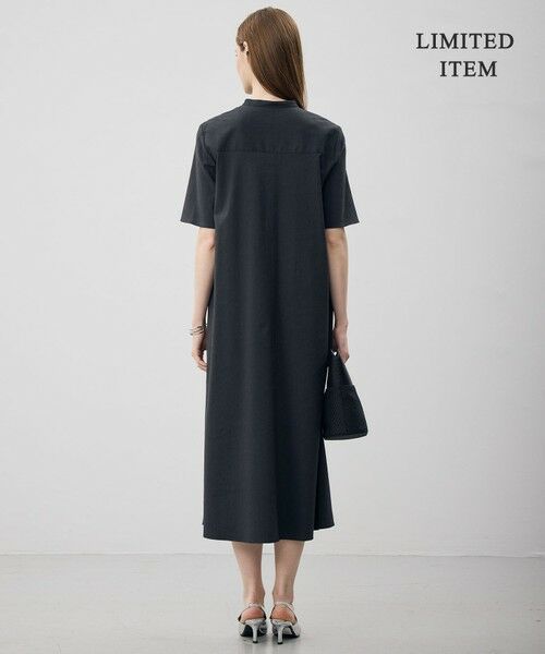 ICB / アイシービー ロング・マキシ丈ワンピース | 【WEB限定・丈が選べる】ナチュラルストレッチタフタ 5分袖ワンピース | 詳細13