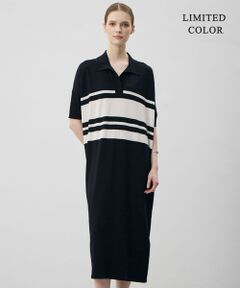 ICB / アイシービー ミニ丈・ひざ丈ワンピース | 【WEB限定カラーあり】VIS/NYハイゲージ 半袖ポロニットワンピース