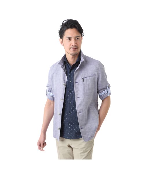 ＊＊ILFARO / イルファーロ ブルゾン | 【超軽量】綿麻ドビーライトウェイトブルゾン（ラベンダー3）