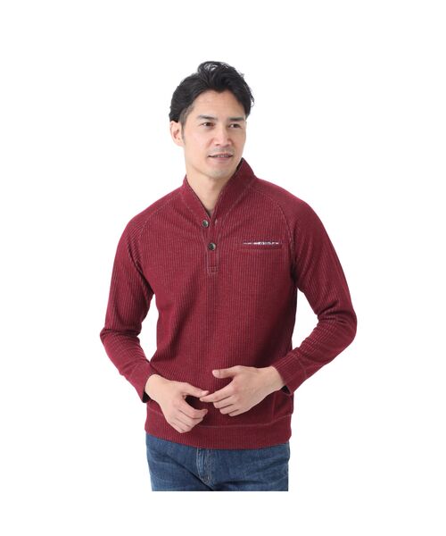 ＊＊ILFARO / イルファーロ カットソー | ハーフスタンドカラートレーナー（レッド4）