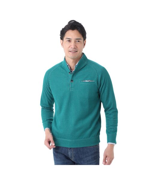 ＊＊ILFARO / イルファーロ カットソー | ハーフスタンドカラートレーナー（カーキ1）