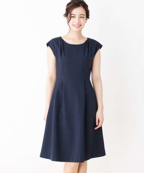 セール ダブルクロス フレンチスリーブワンピース ミニ丈 ひざ丈ワンピース Index インデックス ファッション通販 タカシマヤファッションスクエア
