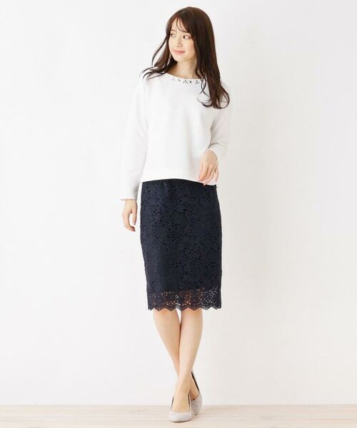 セール 洗濯機洗いok レースミモレタイトスカート ミニ ひざ丈スカート Index インデックス ファッション通販 タカシマヤファッションスクエア