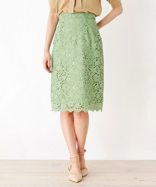 セール 洗濯機洗いok レースミモレタイトスカート ミニ ひざ丈スカート Index インデックス ファッション通販 タカシマヤファッションスクエア