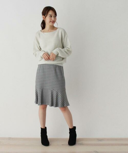 セール ガンクラブチェックペプラムスカート ミニ ひざ丈スカート Index インデックス ファッション通販 タカシマヤファッションスクエア