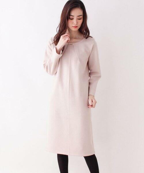 セール 洗える 42 Ll Web限定サイズ メルトンジャージゴールドバータック ワンピース ミニ丈 ひざ丈ワンピース Index インデックス ファッション通販 タカシマヤファッションスクエア