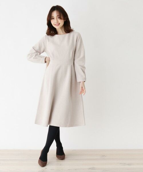 42 Ll Web限定サイズ ブークレタックバックパール調ワンピース ミニ丈 ひざ丈ワンピース Index インデックス ファッション通販 タカシマヤファッションスクエア