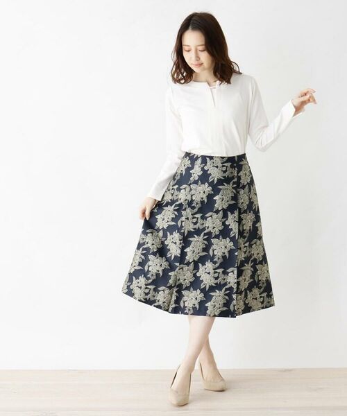 セール 洗える 42 Ll Web限定サイズ キーネックデザインプルオーバー カットソー Index インデックス ファッション通販 タカシマヤファッションスクエア