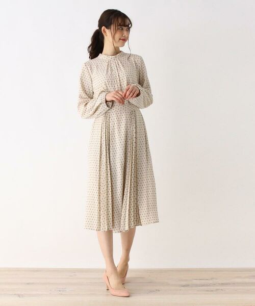 セール プリーツ使いハイネックワンピース Web限定サイズ ミニ丈 ひざ丈ワンピース Index インデックス ファッション通販 タカシマヤファッションスクエア