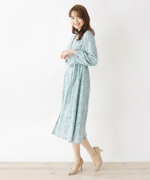 セール ラインフラワーフロントボタンワンピース Web限定サイズ ミニ丈 ひざ丈ワンピース Index インデックス ファッション通販 タカシマヤファッションスクエア