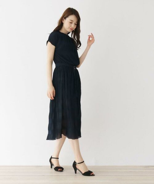 セール ジョーゼットマジョリカプリーツベルテッドワンピース Web限定サイズ ミニ丈 ひざ丈ワンピース Index インデックス ファッション通販 タカシマヤファッションスクエア