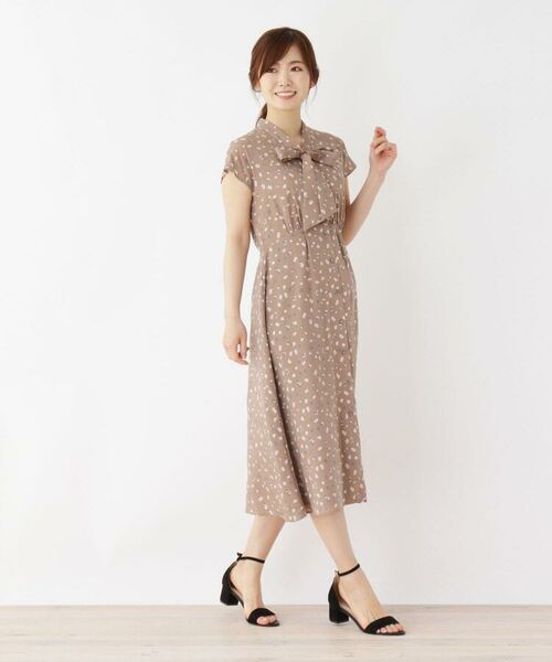 セール ボウタイミモレフレアワンピース Web限定サイズ ミニ丈 ひざ丈ワンピース Index インデックス ファッション通販 タカシマヤファッションスクエア