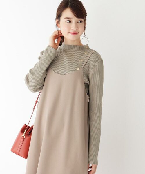 セール ドライタッチボタンデザイン長袖リブニット Web限定サイズ ニット セーター Index インデックス ファッション通販 タカシマヤファッションスクエア