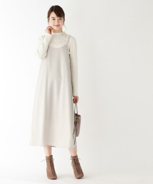 セール Carremanバックサテンキャミワンピース ミニ丈 ひざ丈ワンピース Index インデックス ファッション通販 タカシマヤファッションスクエア