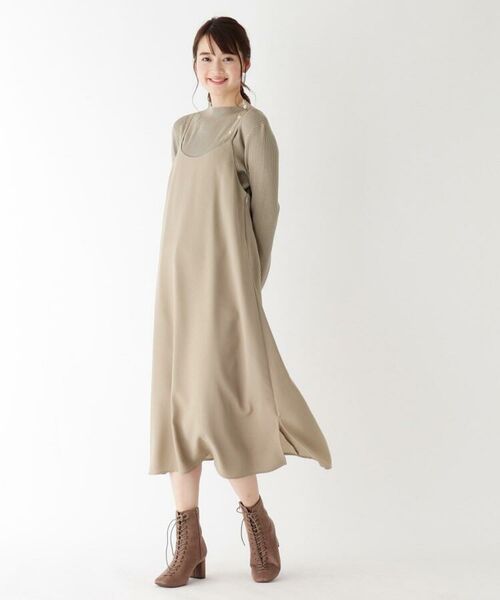 セール Carremanバックサテンキャミワンピース ミニ丈 ひざ丈ワンピース Index インデックス ファッション通販 タカシマヤファッションスクエア