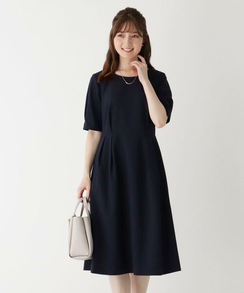 セール タックフレアワンピース ミニ丈 ひざ丈ワンピース Index インデックス ファッション通販 タカシマヤファッションスクエア