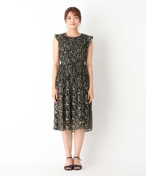 セール 花柄ワッシャープリーツワンピース Web限定サイズ ミニ丈 ひざ丈ワンピース Index インデックス ファッション通販 タカシマヤファッションスクエア