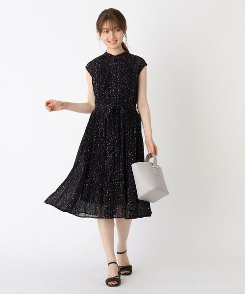 セール タックプリーツフレンチスリーブワンピース Web限定サイズ ミニ丈 ひざ丈ワンピース Index インデックス ファッション通販 タカシマヤファッションスクエア