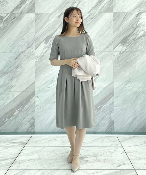 タックフレアワンピース Web限定サイズ ミニ丈 ひざ丈ワンピース Index インデックス ファッション通販 タカシマヤファッションスクエア