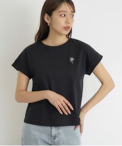 《5color》UV ワンポイント刺繍デザインTシャツ【接触冷感/洗濯機洗い可】