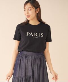 PARISパール調デザインTシャツ【洗濯機洗い可】