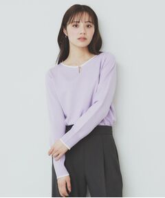 index / インデックス ニット・セーター | バイカラーキーネックニット【洗濯機洗い可】