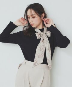 index / インデックス ニット・セーター | スカーフ付きハイネックリブニット【洗濯機洗い可】