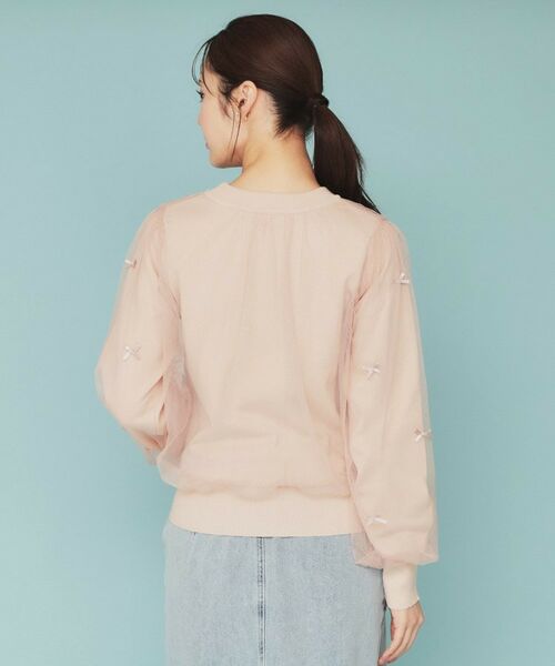 index / インデックス カットソー | チュールレイヤードリボントップス【洗濯機洗い可】 | 詳細15