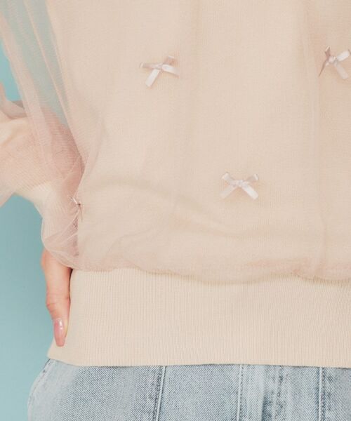 index / インデックス カットソー | チュールレイヤードリボントップス【洗濯機洗い可】 | 詳細19