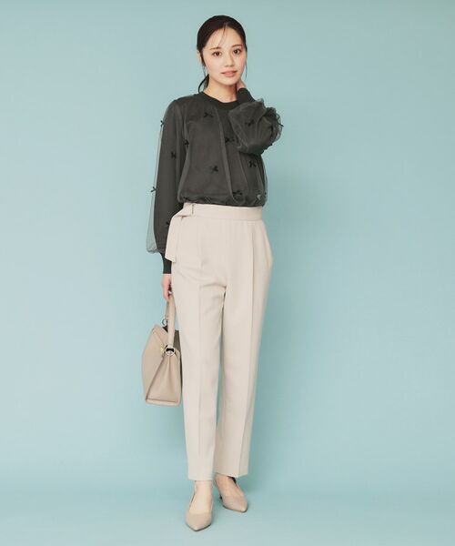 index / インデックス カットソー | チュールレイヤードリボントップス【洗濯機洗い可】 | 詳細2