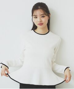 index / インデックス ニット・セーター | バイカラーペプラムニット【洗濯機洗い可】