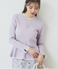 index / インデックス ニット・セーター | バイカラーペプラムニット【洗濯機洗い可】