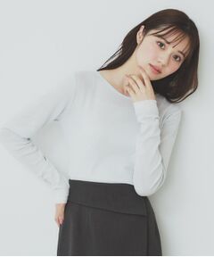 index / インデックス カットソー | ラメシアーチュールトップス【洗濯機洗い可】