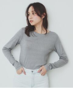 index / インデックス カットソー | ラメシアーチュールトップス【洗濯機洗い可】