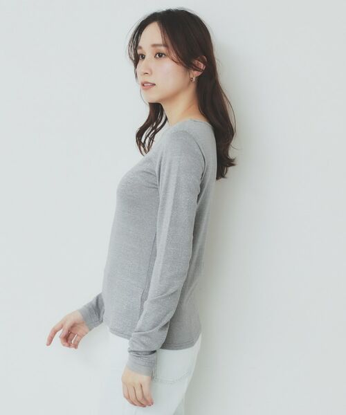 index / インデックス カットソー | ラメシアーチュールトップス【洗濯機洗い可】 | 詳細14