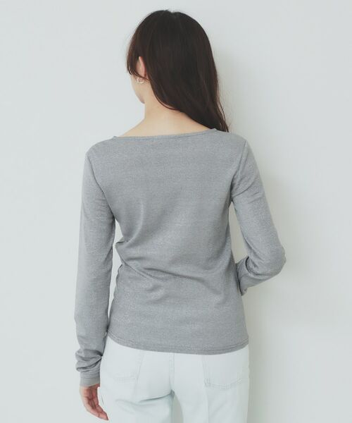 index / インデックス カットソー | ラメシアーチュールトップス【洗濯機洗い可】 | 詳細15