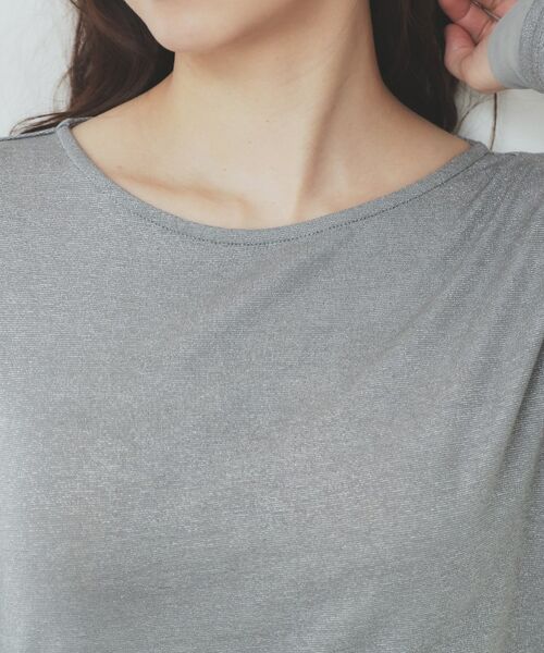index / インデックス カットソー | ラメシアーチュールトップス【洗濯機洗い可】 | 詳細16