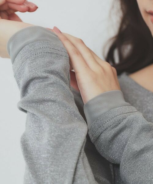 index / インデックス カットソー | ラメシアーチュールトップス【洗濯機洗い可】 | 詳細18