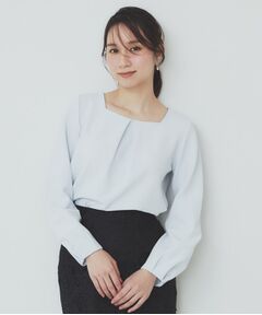 index / インデックス カットソー | キーネックタックデザイントップス【洗濯機洗い可】