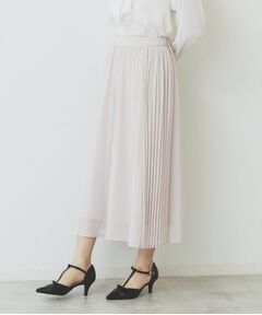 index / インデックス ショート・ハーフ・半端丈パンツ | サイドプリーツフレアパンツ【洗濯機洗い可】