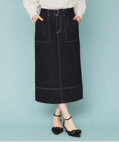 index / インデックス ロング・マキシ丈スカート | デニムタイトスカート【洗濯機洗い可】