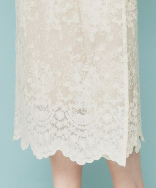 index / インデックス スカート | シアーフラワー刺繍ラップ風スカート【洗濯機洗い可】 | 詳細16