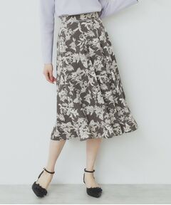 index / インデックス スカート | フラワープリントフレアスカート【洗濯機洗い可/イージーアイロン】